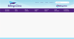 Desktop Screenshot of billingsclinic.com