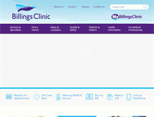 Tablet Screenshot of billingsclinic.com